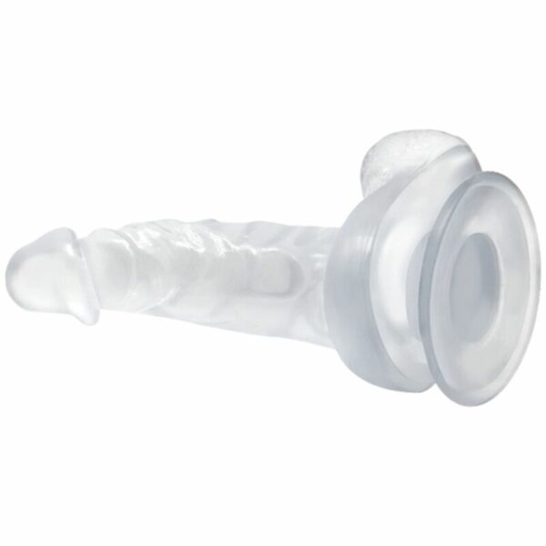 BAILE - DILDO REALISTICO CON VENTOSA Y TESTICULOS 16.7 CM TRANSPARENTE - Image 2