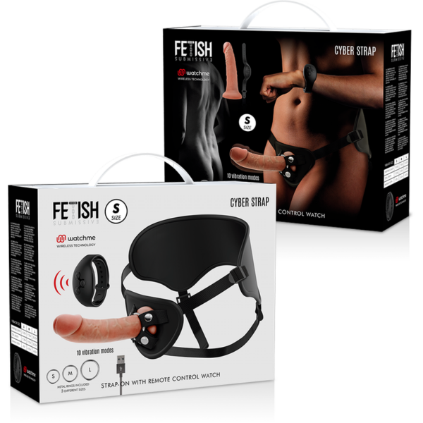 FETISH SUBMISSIVE CYBER STRAP - ARNES CON DILDO CONTROL REMOTO TECNOLOGIA WATCHME S - Imagen 13