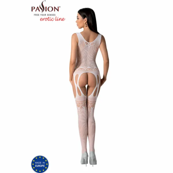 PASSION - BS099 BODYSTOCKING BLANCO TALLA UNICA - Imagen 4