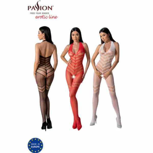 PASSION - BS100 BODYSTOCKING BLANCO TALLA UNICA - Imagen 6