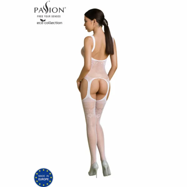 PASSION - ECO COLLECTION BODYSTOCKING ECO BS008 BLANCO - Imagen 2