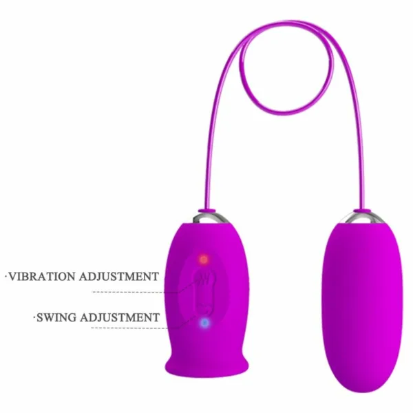 PRETTY LOVE - DAISY HUEVO DUAL VIBRADOR RECARGABLE MORADO - Imagen 7