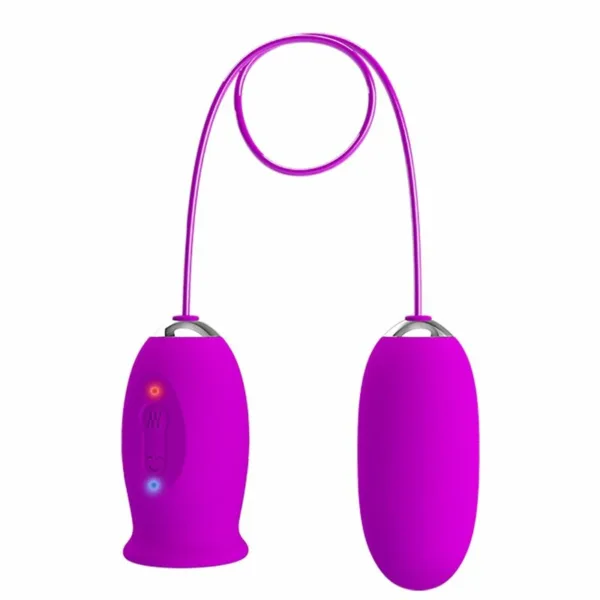 PRETTY LOVE - DAISY HUEVO DUAL VIBRADOR RECARGABLE MORADO - Imagen 2