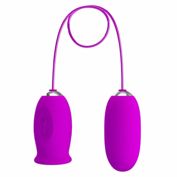 PRETTY LOVE - DAISY HUEVO DUAL VIBRADOR RECARGABLE MORADO