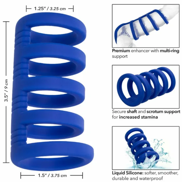 CALEXOTICS - ADMIRAL JAULA XTREME PARA PENE AZUL - Imagen 4