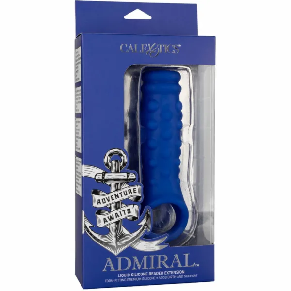 CALEXOTICS - ADMIRAL BEADED FUNDA PENE SILICONA LÍQUIDA AZUL - Image 6