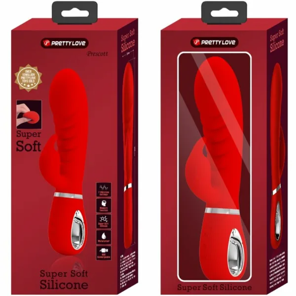 PRETTY LOVE - PRESCOTT VIBRADOR PUNTO G MULTIFUNCIÓN ROJO - Image 9