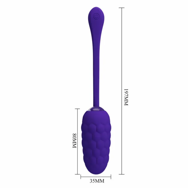 PRETTY LOVE - HUEVO VIBRADOR CON TEXTURA MARINA RECARGABLE LILA - Imagen 6