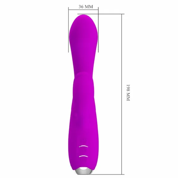 PRETTY LOVE - GLORIA VIBRADOR CONEJO RECARGABLE-IMPERMEABLE MORADO - Image 7