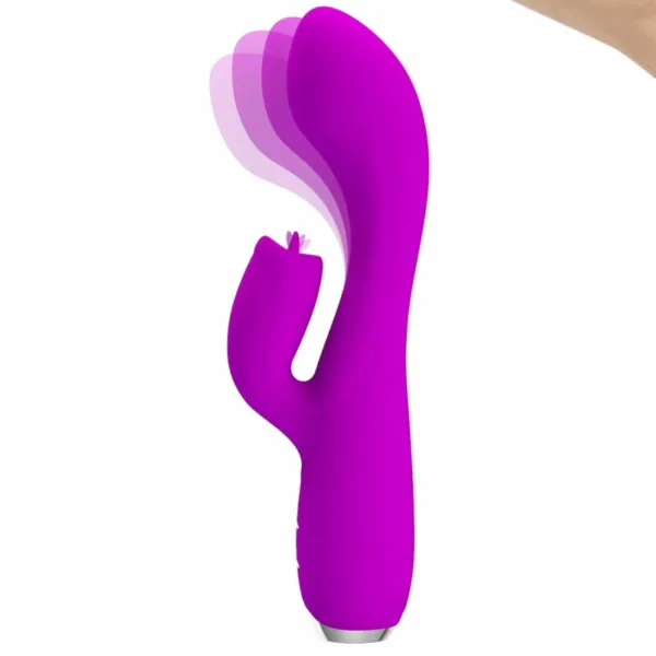 PRETTY LOVE - GLORIA VIBRADOR CONEJO RECARGABLE-IMPERMEABLE MORADO - Image 2